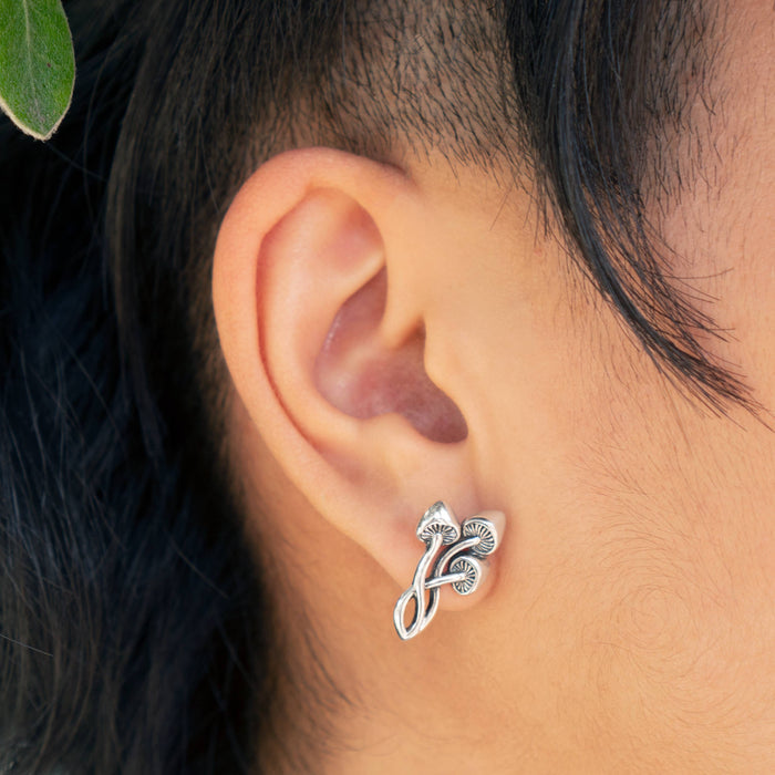 Mushroom Post Earrings