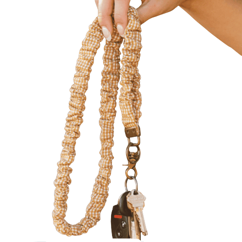 Shop Andi Mustard Gingham Lanyard