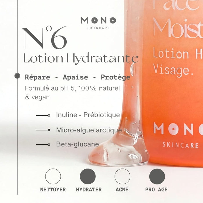 N°6 Lotion Hydratante Visage - Mono Skincare