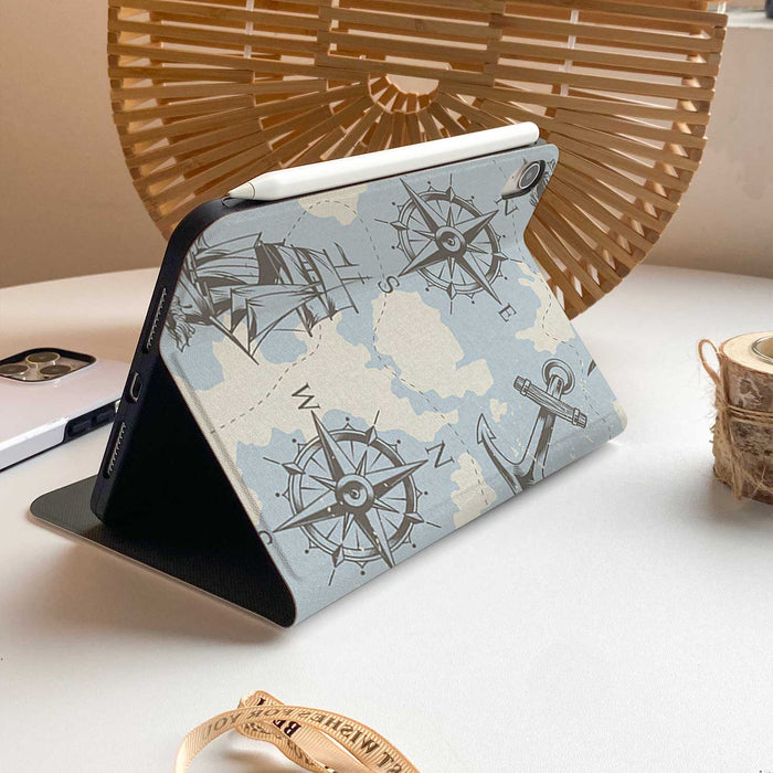 Nautical Voyage iPad Case - Blue