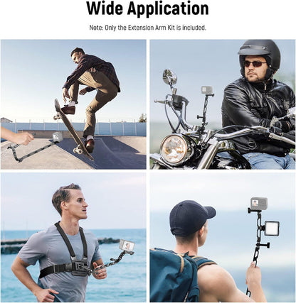 Scenarios for NEEWER Aluminum Alloy Action Camera Extension Arms Set