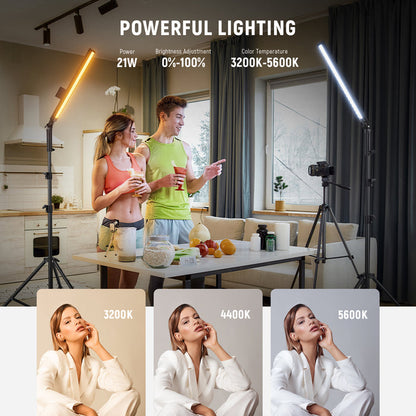 Specifications of the NEEWER BH20B Upgraded 21W LED Light Stick Kit