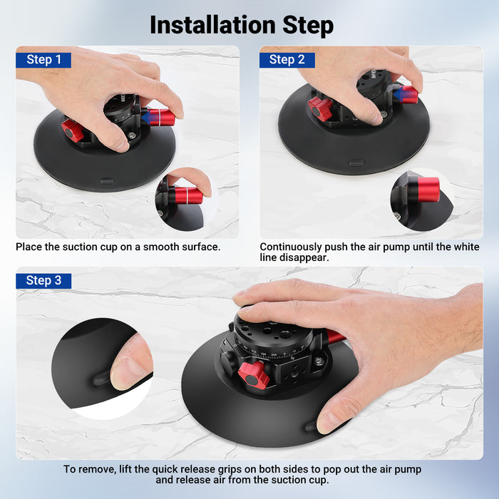 NEEWER CA013 6" Camera Suction Mount