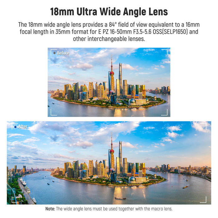 NEEWER LS-30 40.5mm HD Wide Angle Lens For Sony ZV-1F / ZV-E10