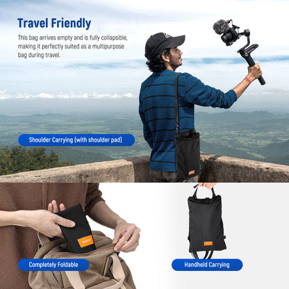 NEEWER SB-BL5 Sandbag for Photography comes empty and is completely foldable.