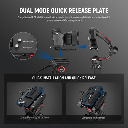 NEEWER TP71 Pro Camera Monopod features the dual mode quick release plate.