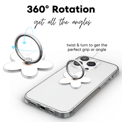 Nude Checkers Adhesive Phone Ring