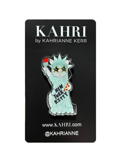 NY Kitty Acrylic Pin