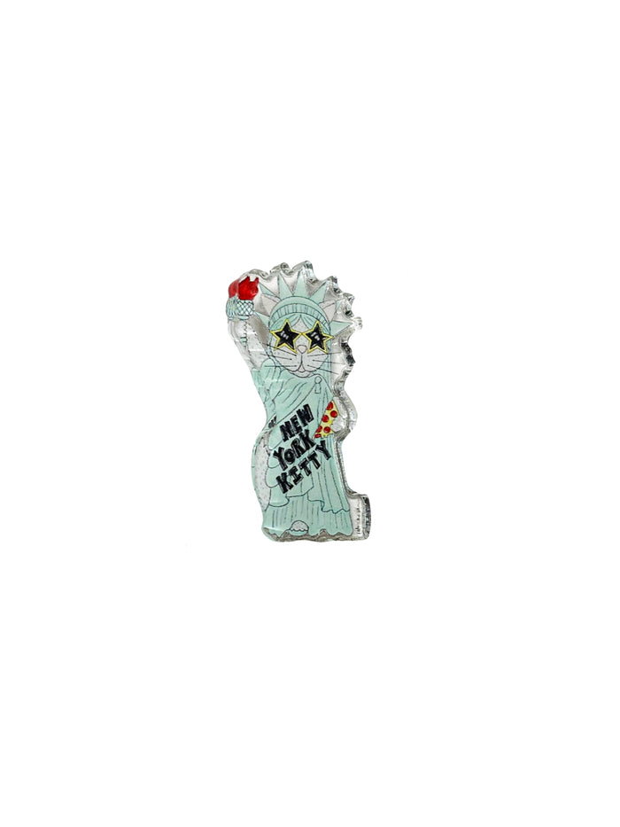 NY Kitty Acrylic Pin