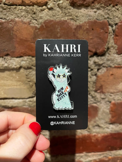 NY Kitty Acrylic Pin