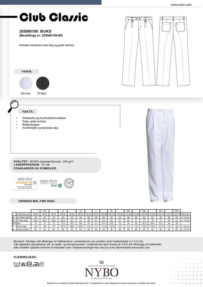 Nybo Vita Herrbyxor, Club-Classic, Klassisk Design