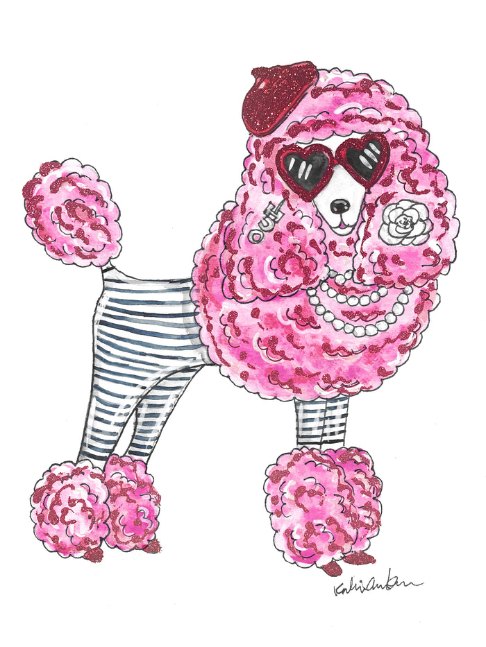NYC Ice Cream Glitter Watercolor Painting