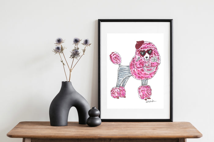 NYC Ice Cream Glitter Watercolor Painting