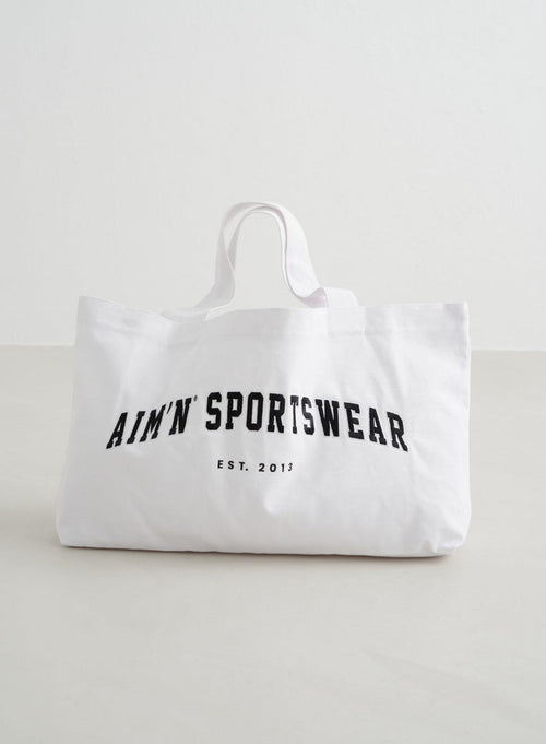 Off White Varsity Tote Bag