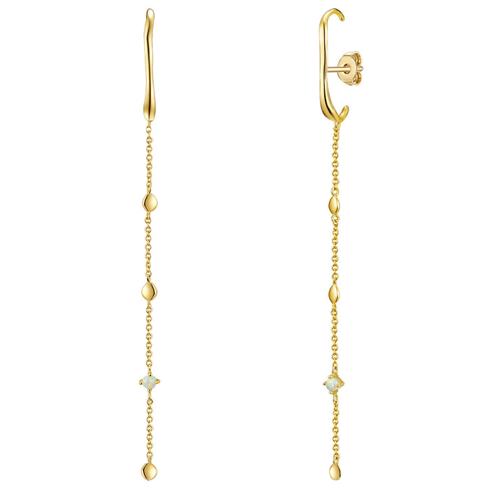 Ohrstecker gold hängend Kugeln