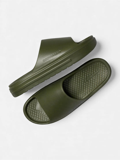 Ojotas Converse Essential Slide Slip Verde Militar