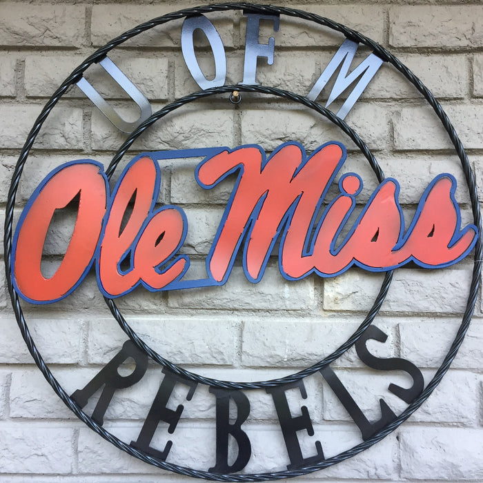 Ole Miss Rebels Wrought Iron Wall Decor