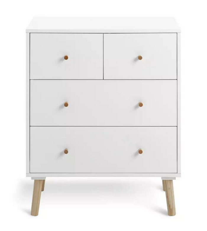 Habitat Otto 2+2 Drawer Chest - White ( B Grade 37597 )