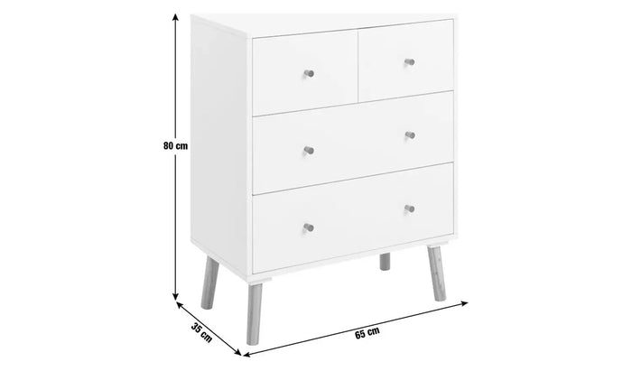Habitat Otto 2+2 Drawer Chest - White ( B Grade 37597 )