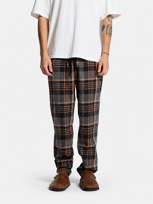 Pantalon Elepants Escoces 301 Viyela Negro Naranja