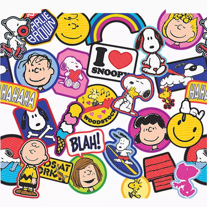 Peanuts - Sticker Collage Water Bottle Tumbler
