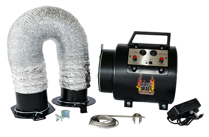 Perfect Draft BBQ Blower 2.0 System & Flex Hose (For Large Smokers) - Smoker Guru