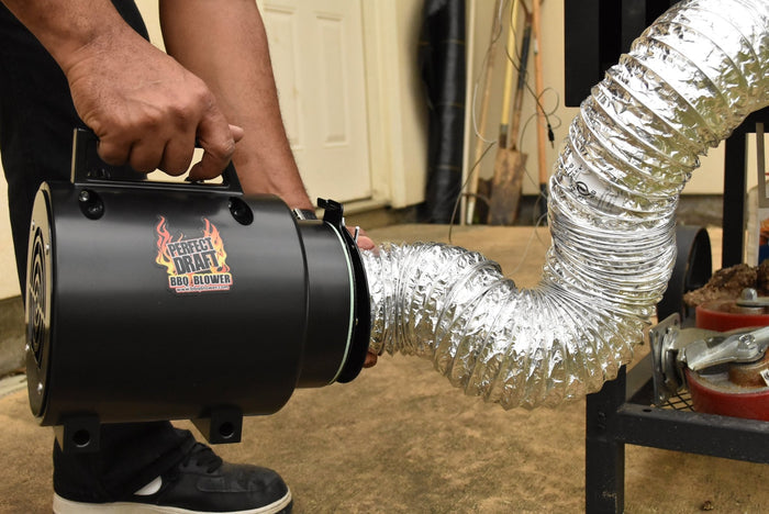 Perfect Draft BBQ Blower 2.0 System & Flex Hose (For Large Smokers) - Smoker Guru