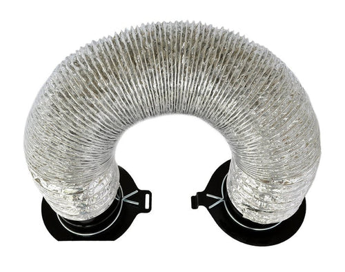 Perfect Draft Metal Adapter & Flexible Hose with Clamps for BBQ Blower 2.0 - Smoker Guru