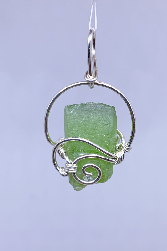 Peridot Wire Wrap Pendant - Zero Point Crystals