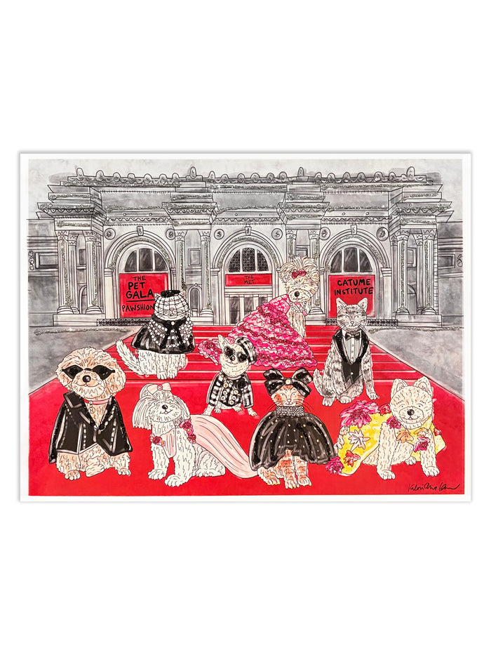 Pet Gala Glitter Art Print