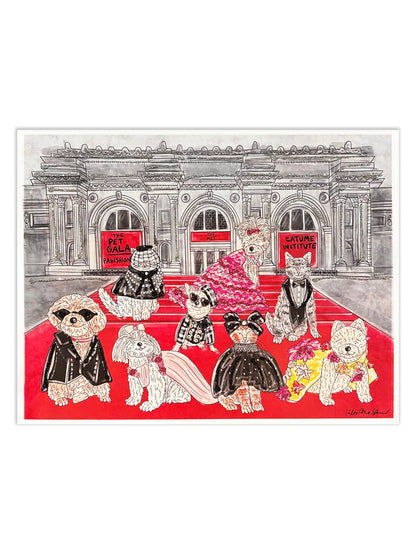 Pet Gala Glitter Art Print