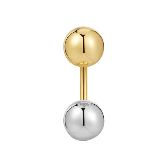 Piercing BICOLOR gold/silber