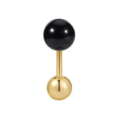 Piercing BLACK gelbgold