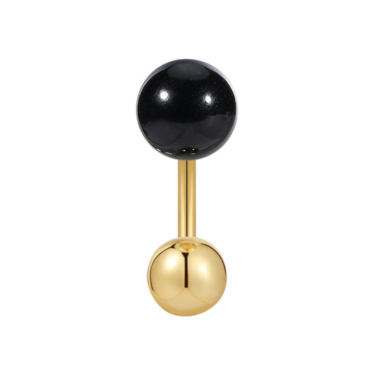 Piercing BLACK gelbgold