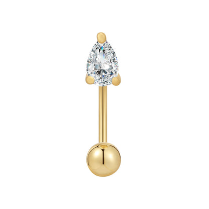 Piercing SHINE gold mit Zirkonia