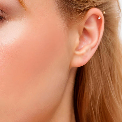 Piercing SHINE gold mit Zirkonia