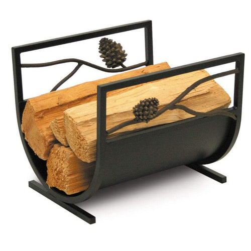Pilgrim - 13" Matte Black Pine Cone Wood Holder
