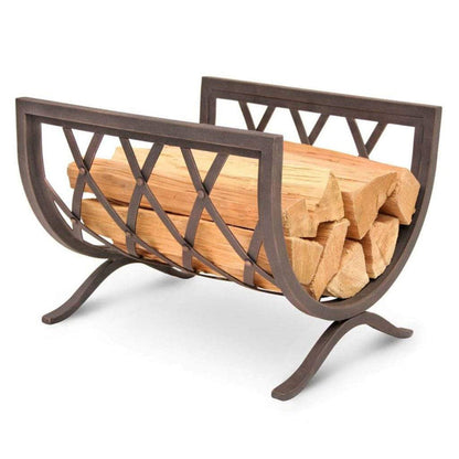 Pilgrim - 18" Distressed Bronze Iron Weave Wood Holder