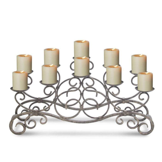 Pilgrim - 30" Distressed Bronze Brighton Candelabra