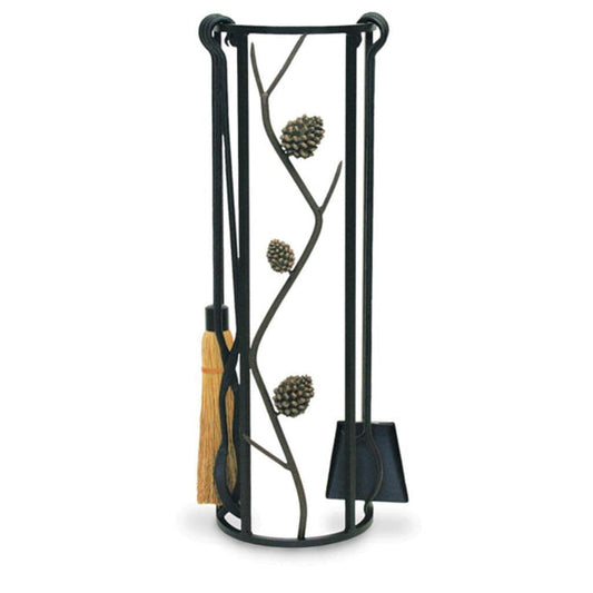 Pilgrim - 32" 4-Piece Matte Black Pine Cone Tool Set