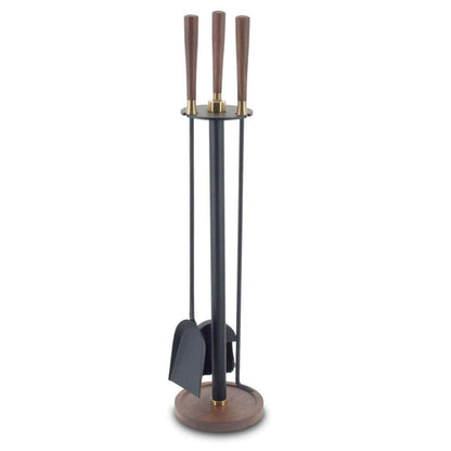 Pilgrim - 34" 4-Piece New Haven Walnut Handle Tool Set Brass
