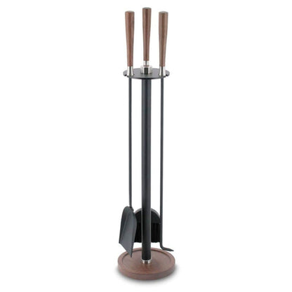 Pilgrim - 34" 4-Piece New Haven Walnut Handle Tool Set Soft Nickel