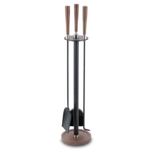 Pilgrim - 34" 4-Piece New Haven Walnut Handle Tool Set Soft Nickel