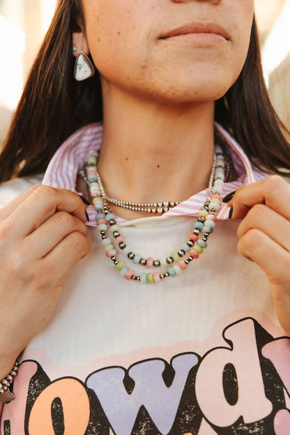 Pink And White Striped Collar