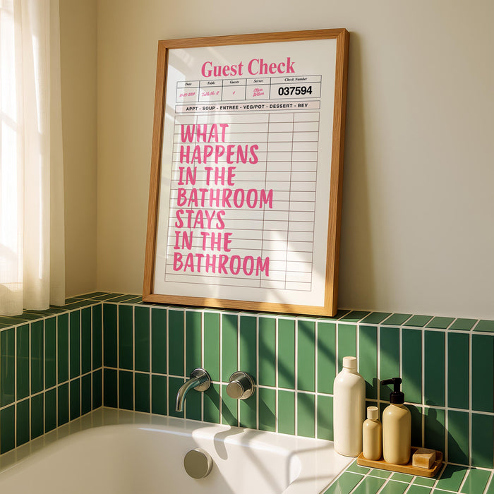 Pink Bathroom Wall Art Set of 6, Coquette Bathroom Decor, Funny Bathroom Prints, Girly Bathroom Posters, Hot Pink Bathroom Wall Art