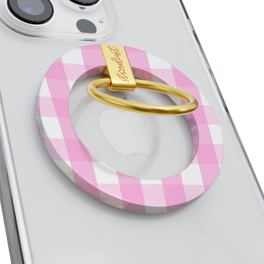 Pink Gingham MagSafe Phone Ring