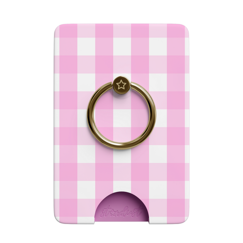 Pink Gingham MagSafe Wallet