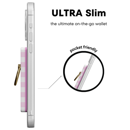 Pink Gingham MagSafe Wallet