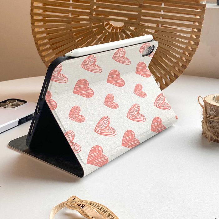 Pink Hearts iPad Case