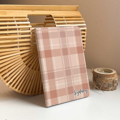 Plaid Pattern iPad Case - Apricot